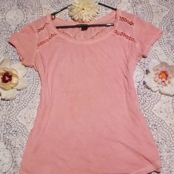 PEACH colored criss cross cutout top - Picture 12 of 12